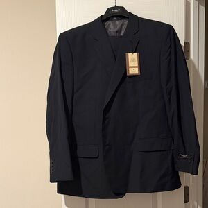 Haggar Tailored Separate Classic Black Striped Men's Suit